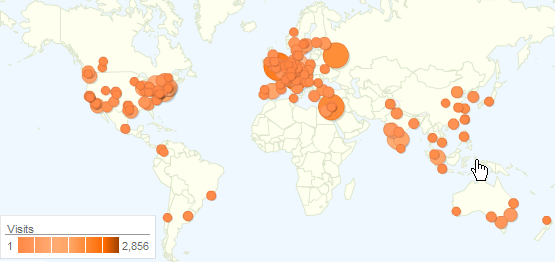 Readers from all over the world (click for details)