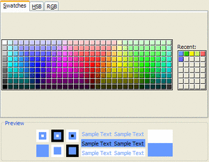 Swing's standard JColorChooser component