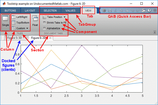 Anatomy of a Matlab app with toolstrip