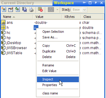Customizable Workspace table context-menu