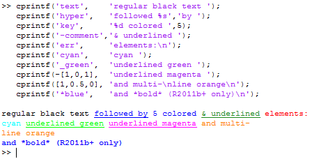 cprintf usage examples