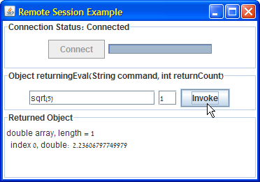 Invoking Matlab commands from Java using JMI