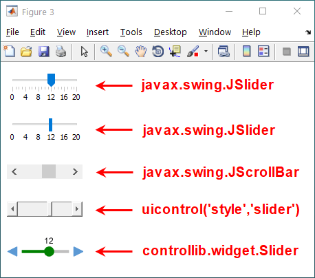Slider alternatives in Matlab GUI