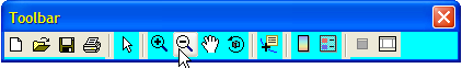 Default figure toolbar with cyan background