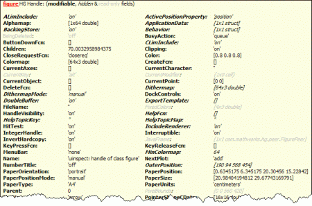 Object properties tooltip