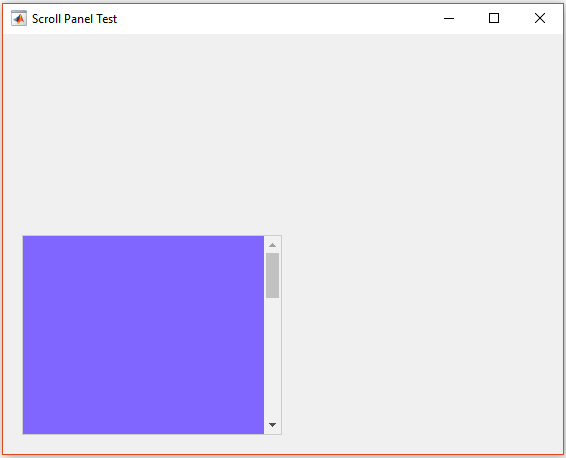 Example scrollable uipanel in a Matlab uifigure