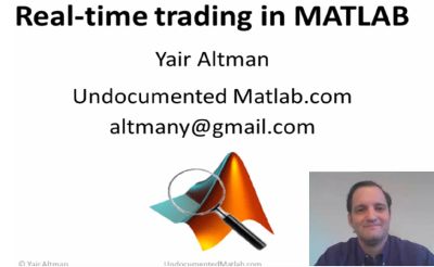 Click to view the Realtime Trading in Matlab presentation webinar video