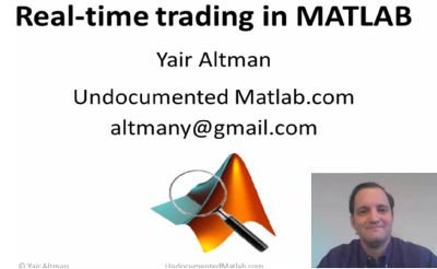 Click to view the Realtime Trading in Matlab presentation webinar video